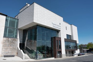 Kilkenny, Ireland- April 20, 2022: Teach Cuirte Courthouse in Kilkenny Ireland.