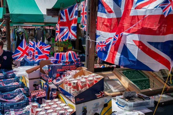 Bakewell Inglaterra Maio 2022 Decorações Bandeiras Valete União Venda Para — Fotografia de Stock