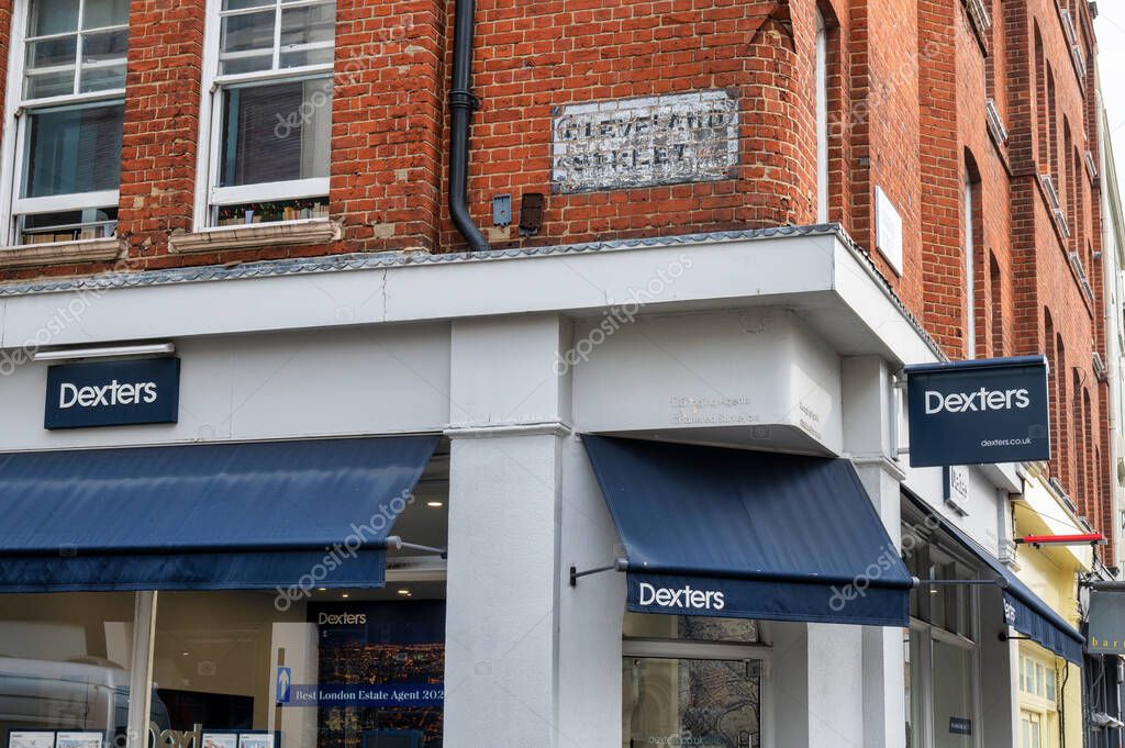London, UK- May 4, 2022: Dexters Estate Agent  in London