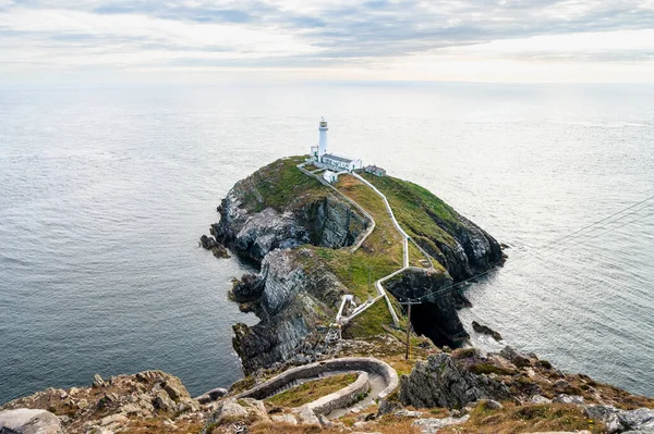 West Stack Light House Also Known Goleudy Ynys Lawd Anglesey — Stock Photo, Image