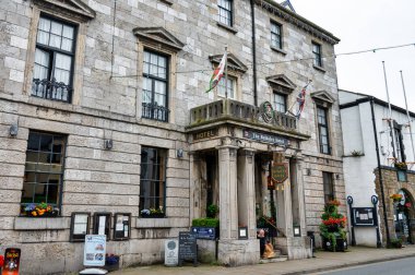 Beaumaris, UK- July 8, 2022: The Bulkeley Hotel in Beaumaris on the isalnd of Anglesey Wales