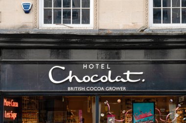 Shrewsbury, UK- 14 Temmuz 2022: Shrewsbury, İngiltere 'deki Hotel Chocolat mağazası.
