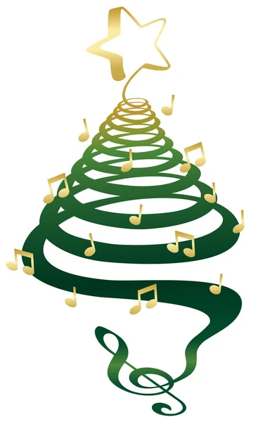 Arbre de Noël musical — Image vectorielle