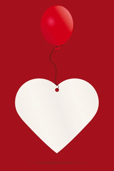 Μπαλόνι καρδιά μήνυμα — Διανυσματικό Αρχείο