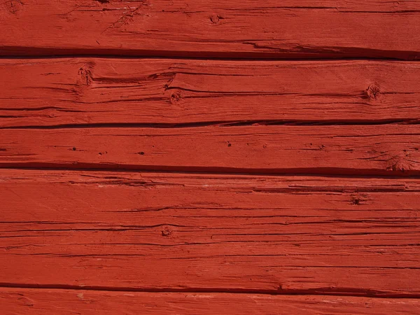 Pared con vigas de madera roja — Foto de Stock
