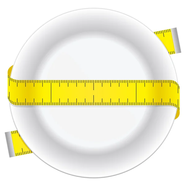 Диетическая тарелка — стоковый вектор