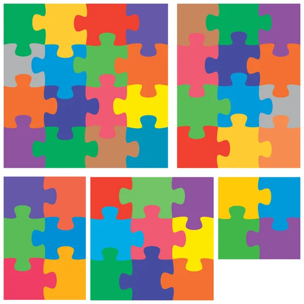Puzzle color — Stock Vector