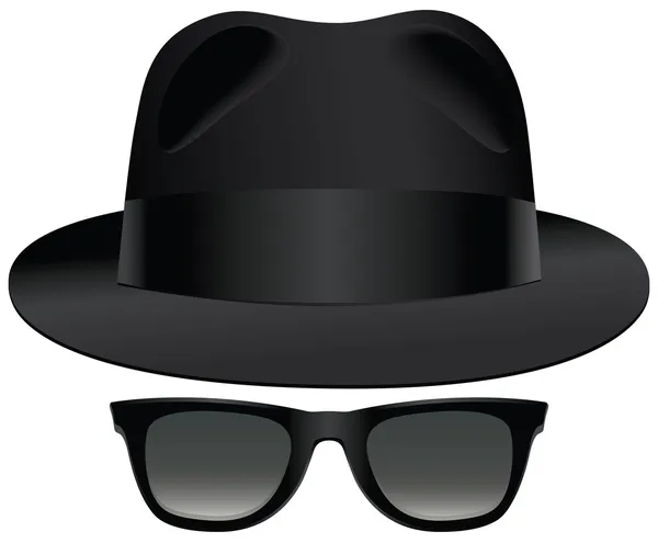 Fedora solglasögon — Stock vektor