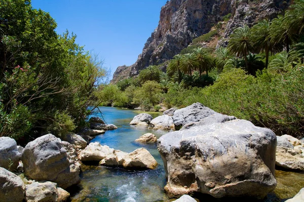 Kourtaliotiko Gorge Iraklion Heraklion Kreta Grekland Europa — Stockfoto