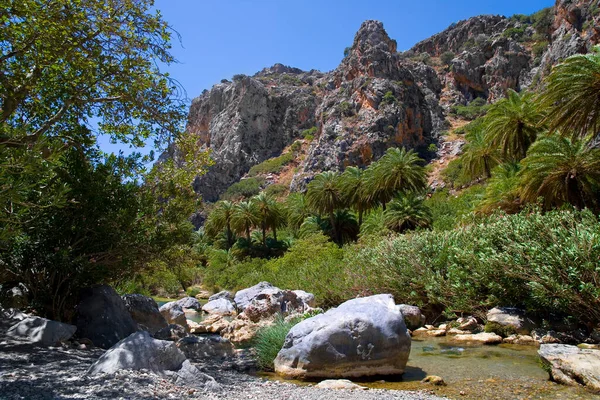 Kourtaliotiko Gorge Iraklion Heraklion Kréta Görögország Európa — Stock Fotó