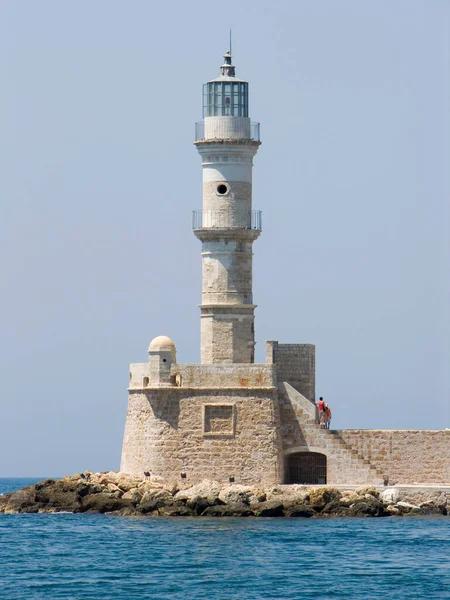 Chania Girit Yunanistan Avrupa Deniz Feneri — Stok fotoğraf