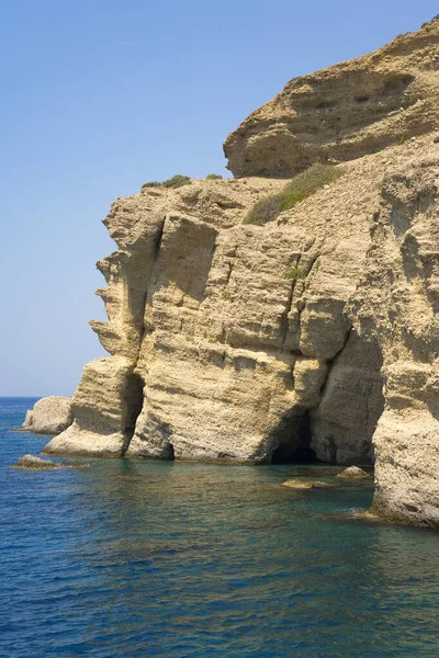Costa Rocas Creta Grecia Europa — Foto de Stock