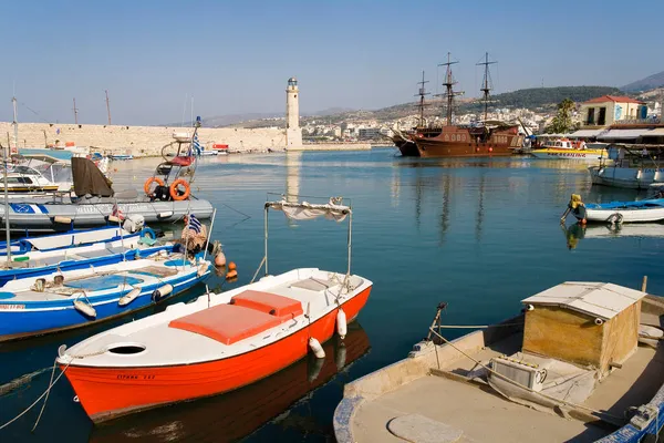 Porto Rethymno Rethimnon Creta Grécia Europa — Fotografia de Stock