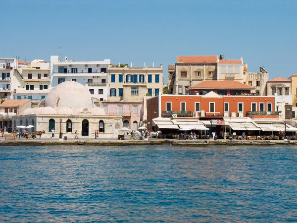 Yeniçeriler Camii Hanya Girit Yunanistan Avrupa Venedik Limanı — Stok fotoğraf