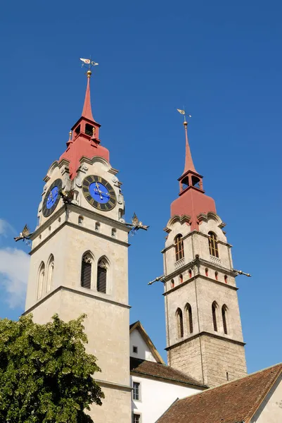 Winterthur Torens Van Kathedraal Kanton Zürich Zwitserland Europa — Stockfoto