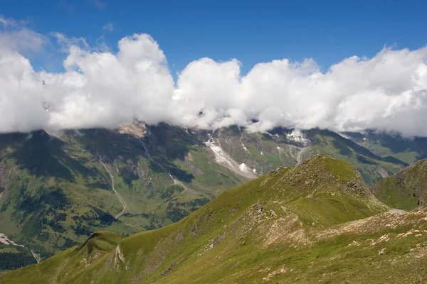 Nuvole Che Muovono Una Catena Montuosa Grossglockner High Alpine Road — Foto Stock