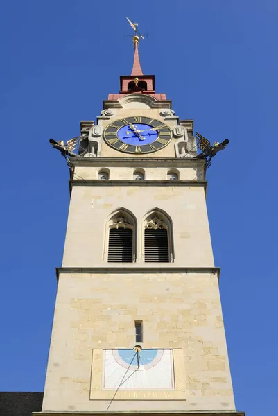 Winterthur Torre Catedral Cidade Kanton Zurique Suíça Europa — Fotografia de Stock