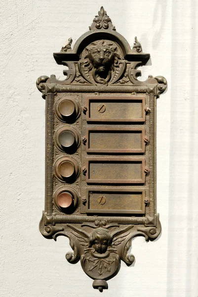 Schaffhausen Old Device Door Bell Switzerland Europe — Stock Photo, Image