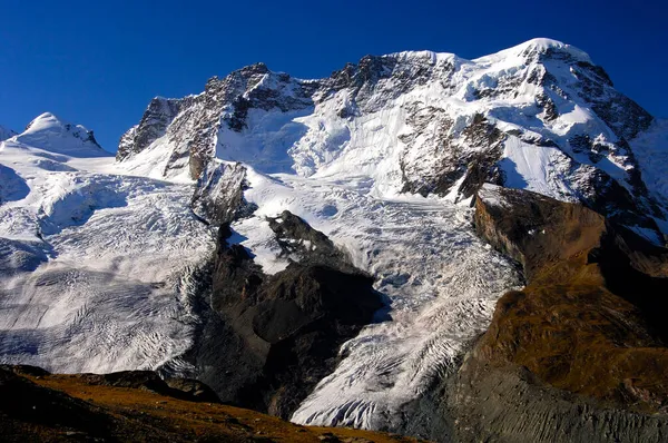 Gipfel Breithorn Pollux Gletscher Breithorn Triftji Zermatt Wallis Schweiz — Stockfoto