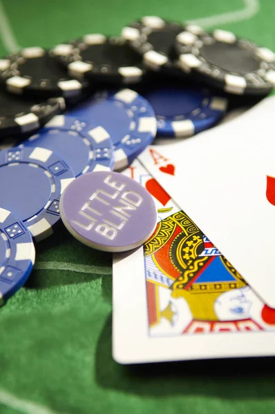 Texas Hold Poker Little Blind — Stockfoto