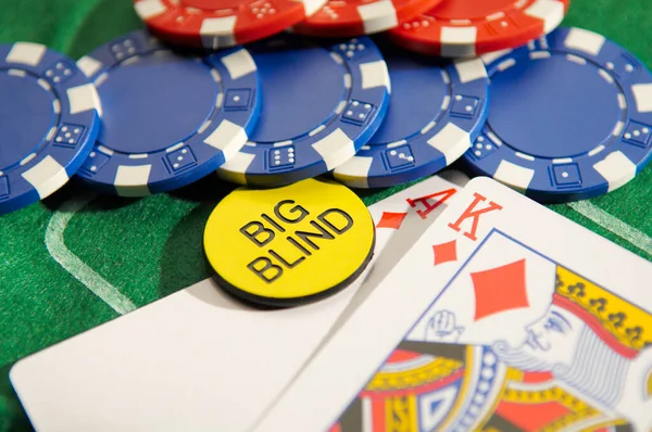 Texas Hold Poker Big Blind — Stockfoto