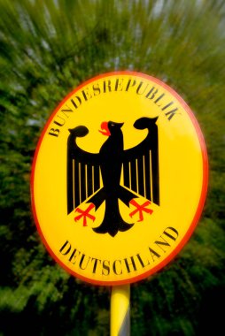a german border sign - baden wurttemberg, germany, europe. clipart