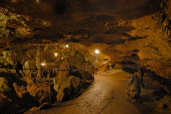 Grotte Brouillard Près Ville Reutlingen Baden Wuerttemberg Allemagne Europe — Photo