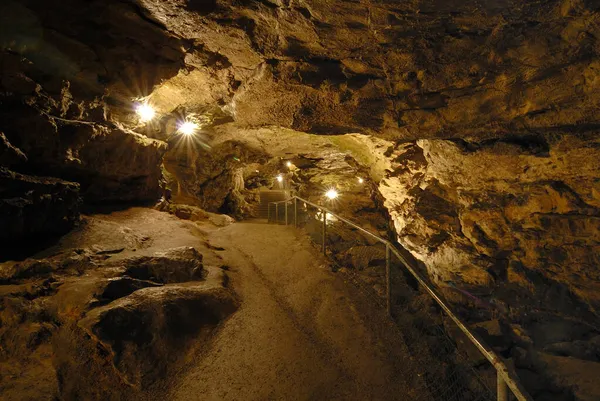 Grotte Brouillard Près Ville Reutlingen Baden Wuerttemberg Allemagne Europe — Photo