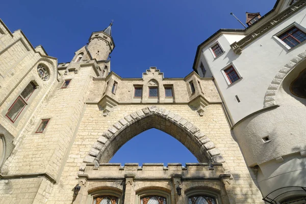 Μια Άποψη Λεπτομέρεια Από Κάστρο Sigmaringen Baden Wuertemberg Γερμανία Ευρώπη — Φωτογραφία Αρχείου