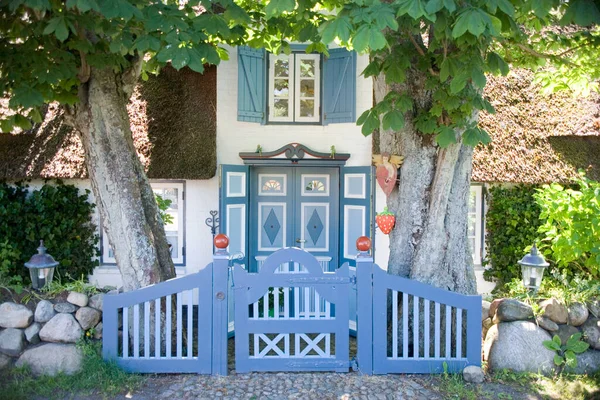 Porte Entrée Bâtiment Traditionnel Frison Keitum Sylt Allemagne — Photo