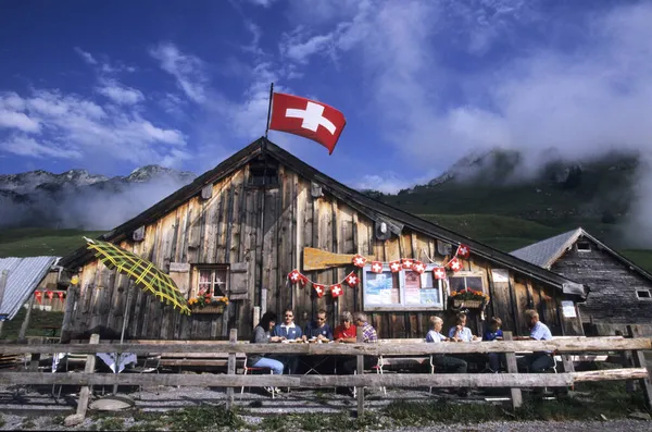 Швейцария Кантон Санкт Галлен Курортный Регион Хейдиланд Гора Пизоль Alp — стоковое фото