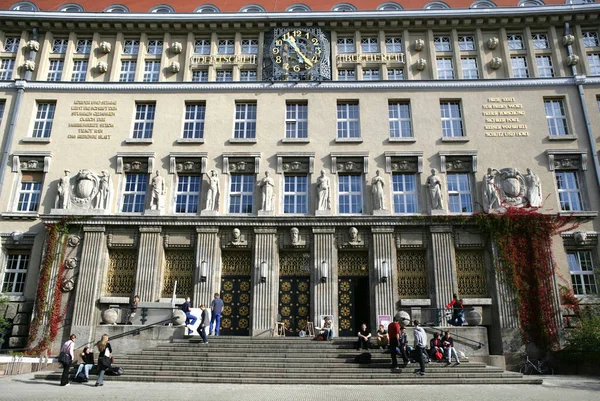 Deutsche Bibliothek Γερμανική Βιβλιοθήκη Λειψία Σαξονία Γερμανία — Φωτογραφία Αρχείου