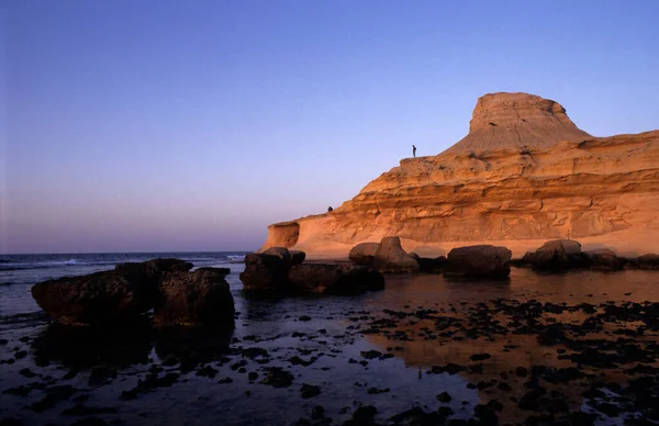 Felsküste Bei Marsalforn Insel Gozo Malta — Stockfoto