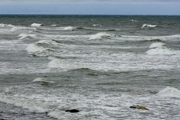 Tempestuoso Mar Báltico Kap Arkona Ruegen Mecklemburgo Pomerania Occidental Alemania — Foto de Stock