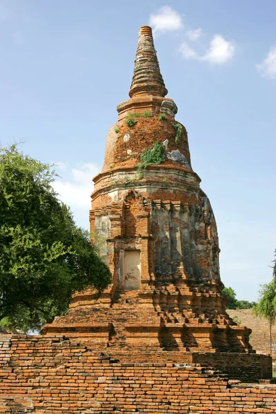 Sitio Del Templo Wat Ratchaburana Ayutthaya Tailandia Siam Asia — Foto de Stock
