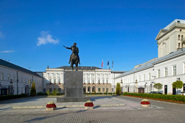 Palácio Presidencial Jozef Antoni Poniatowski Memorial Varsóvia Polónia — Fotografia de Stock