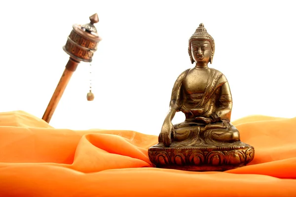 Statua Buddha Mulino Preghiera — Foto Stock