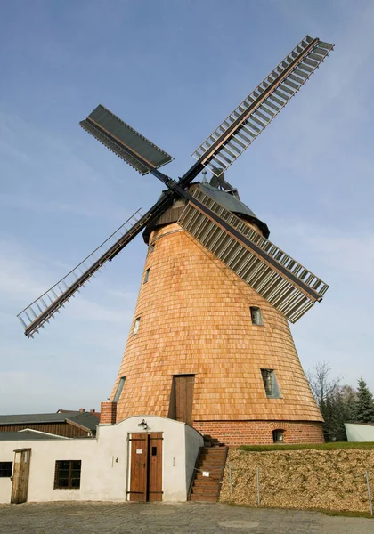 Straupitz Spreewald Deu 2005 Dutch Windmill Straupitz Technical Monument 1910 — Stock Photo, Image