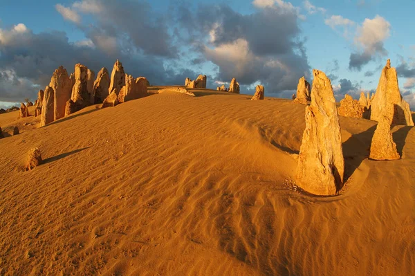 Pinnacles Desert Nambung Nemzeti Park Kalbarri Nyugat Ausztrália Ausztrália — Stock Fotó