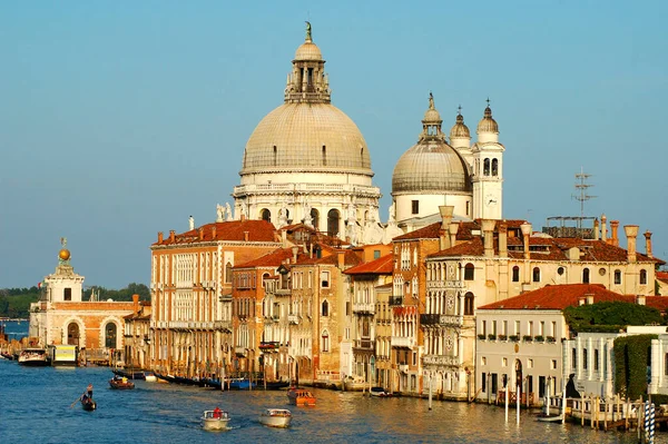 Bij Canal Grande Basilica Della Salute Venetië Italië — Stockfoto