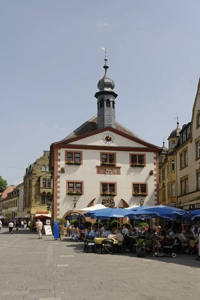 Rynek Starym Ratuszem Bad Kissingen Dolna Frankonia Bawaria Góry Łużyckie — Zdjęcie stockowe