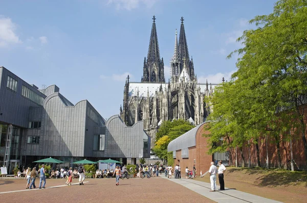 Catedral Colónia Museu Ludwig Colónia Renânia Norte Vestefália Alemanha — Fotografia de Stock