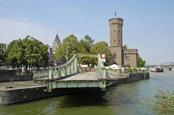 Historische Drehbrücke Mit Dem Malakoff Turm Köln Nordrhein Westfalen Deutschland — Stockfoto