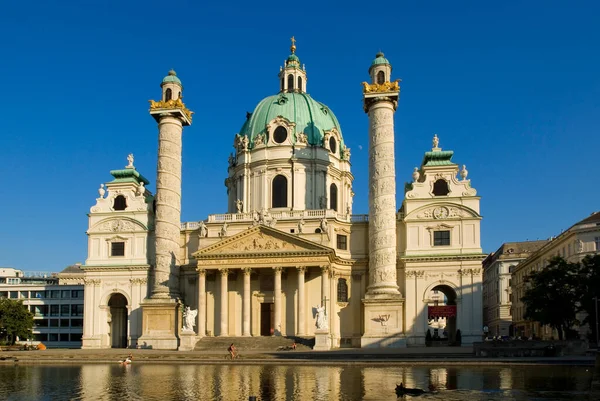 Церковь Святого Карла Вена Австрия — стоковое фото