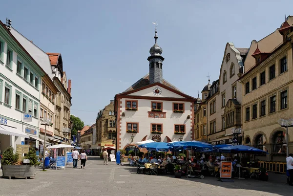 Rynek Starym Ratuszem Bad Kissingen Dolna Frankonia Bawaria Góry Łużyckie — Zdjęcie stockowe