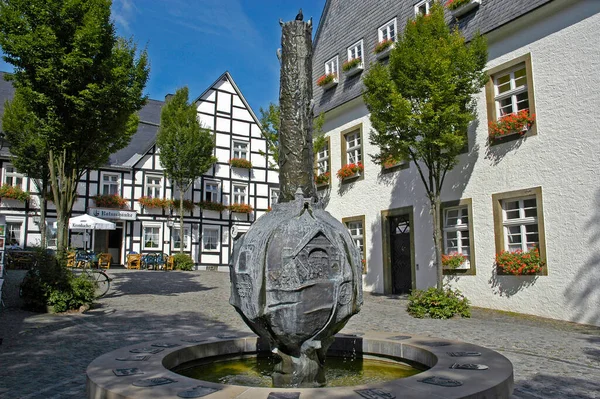 Fontana Storica Brilon Renania Settentrionale Vestfalia Germania — Foto Stock