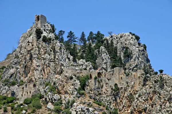 Castillo Cruzado Hilarion Norte Chipre — Foto de Stock
