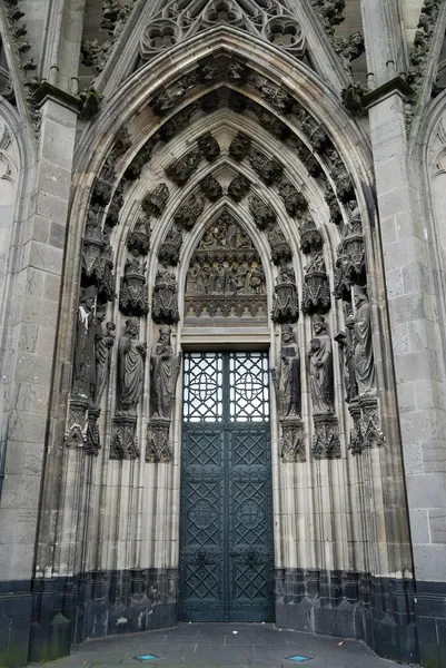 Portal Lateral Catedral Colônia Nrw Alemanha — Fotografia de Stock