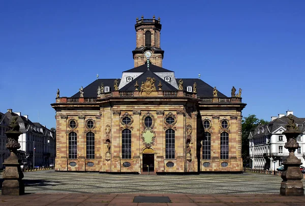 Chiesa Ludwig Piazza Ludwig Saarbruecken Saarland Germania — Foto Stock