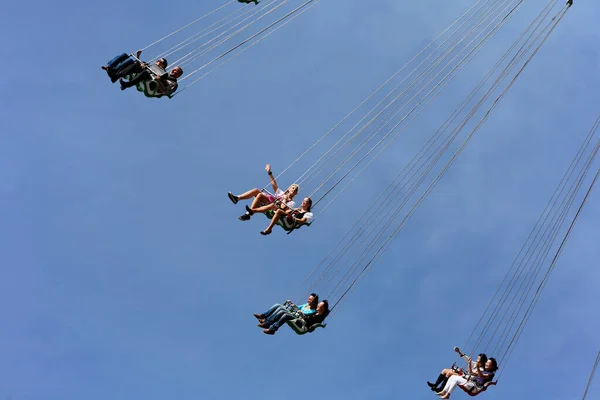 Октоберфест Мюнхенский Пивной Фестиваль Star Flyer Бавария Германия — стоковое фото